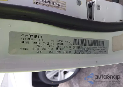 2017 Jeep Compass Sport Fwd из США, поврежденный, VIN 1C4NJCBA0HD123487